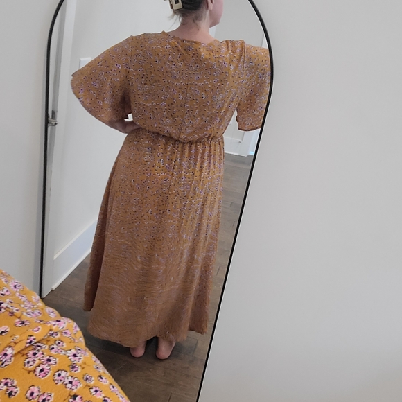Shein Floral Mustard Maxi Dress - Picture 3 of 7